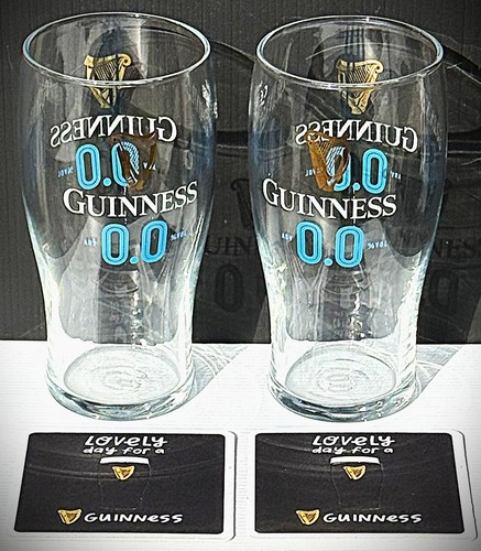 Guinness zero pint - guinness, glasses