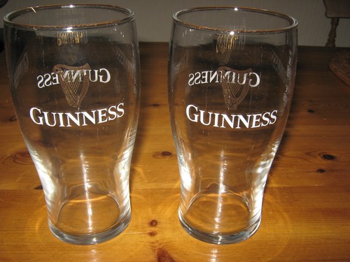 Guinness pint glasses - 2, x