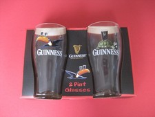 GUINNESS 2 PINT GLASSES TOUCAN
